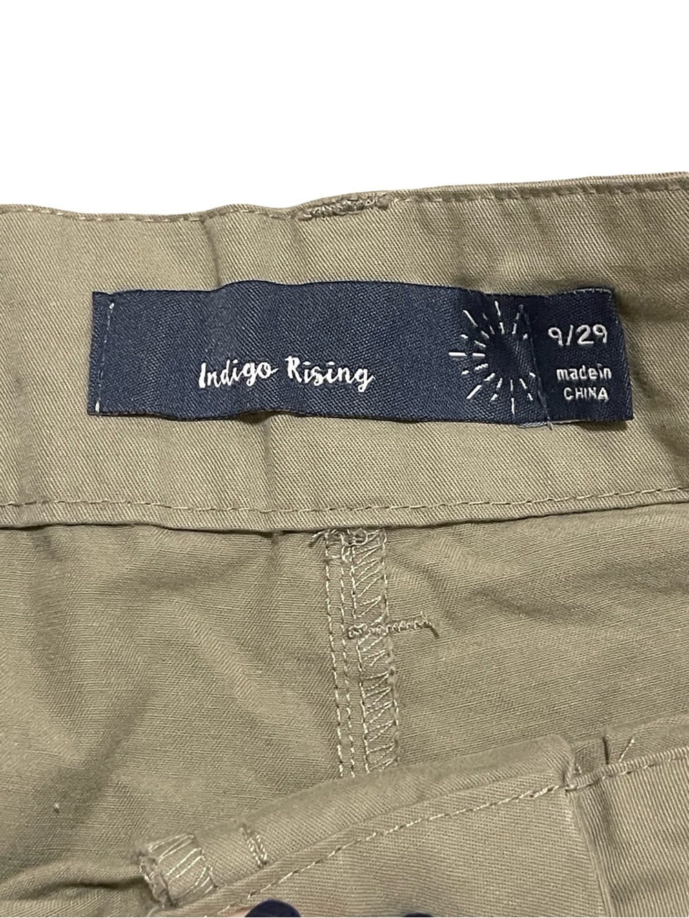 Indigo Rising High-Waisted Pleated Wide-Leg Pants - Light Olive size 9/29 - Picture 3 of 6